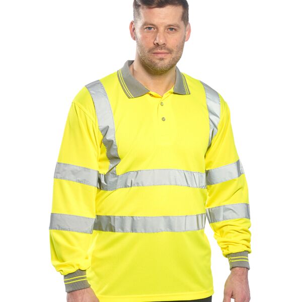 Copy of Portwest Hi-Vis Long Sleeve Polo Shirt Thumbnail